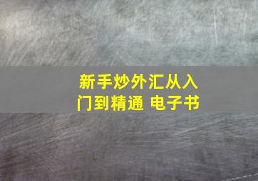 新手炒外汇从入门到精通 电子书